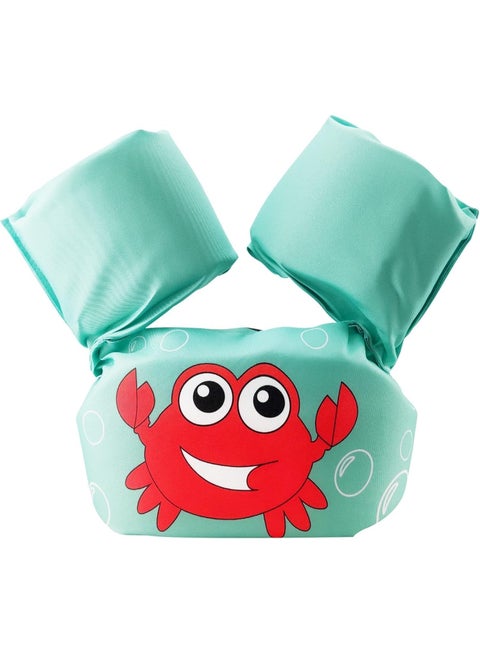 Baby Pool Float Fit 20-55 Lbs, Kids Swimming Float with Arm Water Wings, Fun Ride-on Raft Pool Baby Beach Supplies for 2-6 Years Old Boy Girl